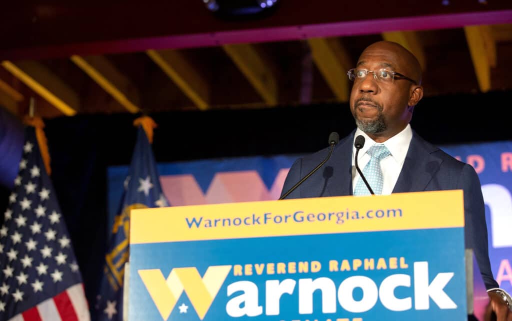 Rev. Raphael Warnock declares victory over Sen. Kelly Loeffler in Georgia runoff election.