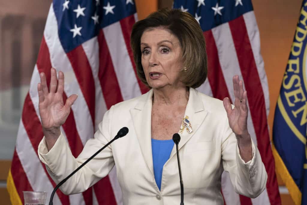 Pelosi joins call for Biden to stop sending weapons to Israel.