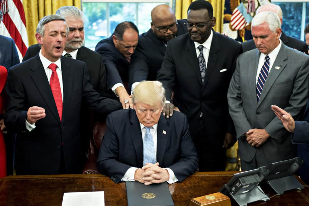 Pastor tells Southern Baptists they have become 'political whores' for Donald Trump.