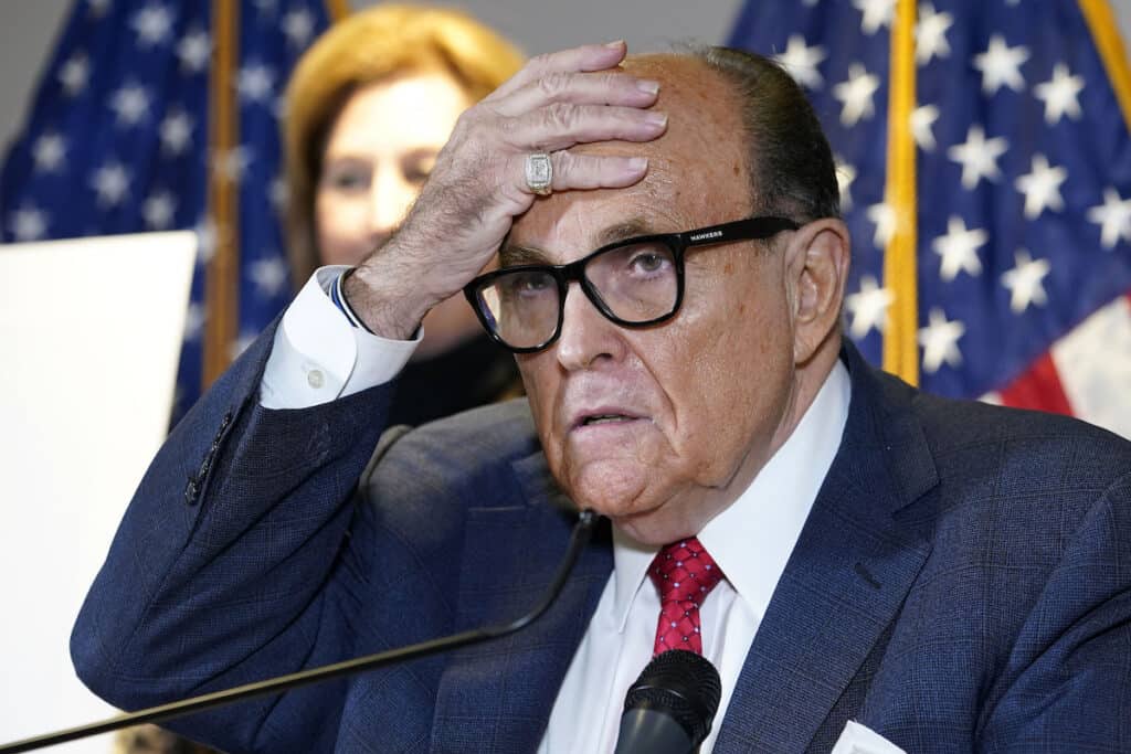 Giuliani makes racist attack on judge overseeing Trump's hush money trial